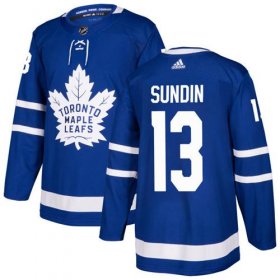 Wholesale Cheap Adidas Maple Leafs #13 Mats Sundin Blue Home Authentic Stitched NHL Jersey