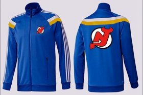Wholesale Cheap NHL New Jersey Devils Zip Jackets Blue-2