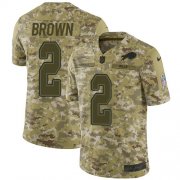 Wholesale Cheap Nike Bills #2 John Brown Camo Men's Stitched NFL Limited 2018 Salute To Service Jersey