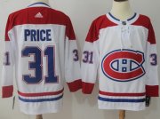 Wholesale Cheap Adidas Canadiens #31 Carey Price White Road Authentic Stitched NHL Jersey