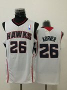 Wholesale Cheap Men's Atlanta Hawks #26 Kyle Korver White Swingman Jersey