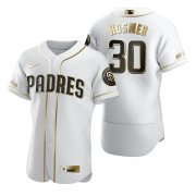 Wholesale Cheap San Diego Padres #30 Eric Hosmer White Nike Men's Authentic Golden Edition MLB Jersey