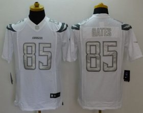 Wholesale Cheap Nike Chargers #85 Antonio Gates White Men\'s Stitched NFL Limited Platinum Jersey