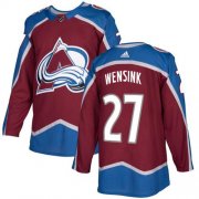 Wholesale Cheap Adidas Avalanche #27 John Wensink Burgundy Home Authentic Stitched NHL Jersey