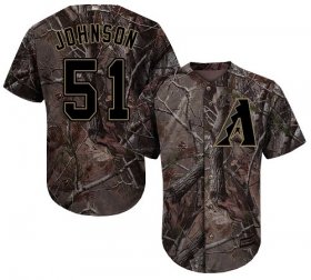 Wholesale Cheap Diamondbacks #51 Randy Johnson Camo Realtree Collection Cool Base Stitched MLB Jersey