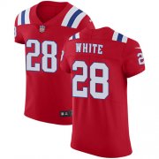 Wholesale Cheap Nike Patriots #28 James White Red Alternate Men's Stitched NFL Vapor Untouchable Elite Jersey