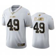 Wholesale Cheap Buffalo Bills #49 Tremaine Edmunds Men's Nike White Golden Edition Vapor Limited NFL 100 Jersey