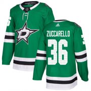 Wholesale Cheap Adidas Stars #36 Mats Zuccarello Green Home Authentic Youth Stitched NHL Jersey