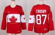 Wholesale Cheap Team Canada #87 Sidney Crosby Red 2014 Women's Stitched NHL Jersey