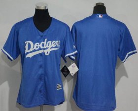 Wholesale Cheap Dodgers Blank Blue Women\'s Fashion Stitched MLB Jersey