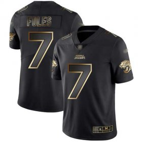 Wholesale Cheap Nike Jaguars #7 Nick Foles Black/Gold Men\'s Stitched NFL Vapor Untouchable Limited Jersey