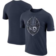 Wholesale Cheap Men's Los Angeles Rams Nike Navy Fan Gear Icon Performance T-Shirt