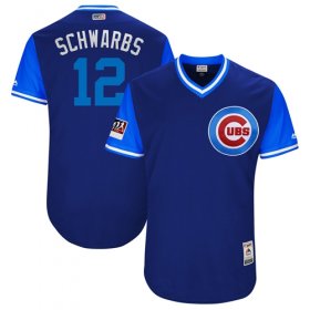 Wholesale Cheap Cubs #12 Kyle Schwarber Royal \"Schwarbs\" Players Weekend Authentic Stitched MLB Jersey