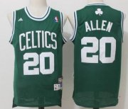 Wholesale Cheap Men's Boston Celtics #20 Ray Allen Green Hardwood Classics Soul Swingman Stitched NBA Throwback Jersey