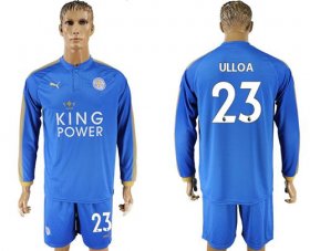 Wholesale Cheap Leicester City #23 Ulloa Home Long Sleeves Soccer Club Jersey