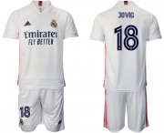Wholesale Cheap Men 2020-2021 club Real Madrid home 18 white Soccer Jerseys