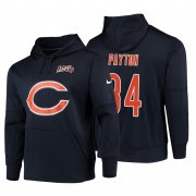 Wholesale Cheap Chicago Bears #34 Walter Payton Nike NFL 100 Primary Logo Circuit Name & Number Pullover Hoodie Navy