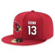 Wholesale Cheap Arizona Cardinals #13 Jaron Brown Snapback Cap NFL Player Red with White Number Stitched Hat