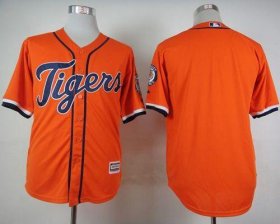Wholesale Cheap Tigers Blank Orange Cool Base Stitched MLB Jersey