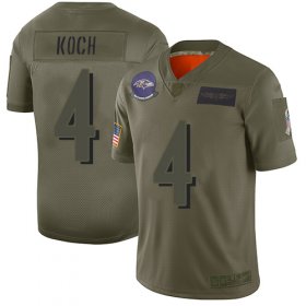 Wholesale Cheap Nike Ravens #4 Sam Koch Camo Men\'s Stitched NFL Limited 2019 Salute To Service Jersey