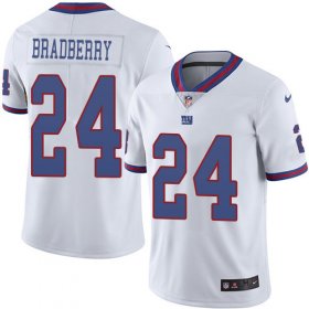 Wholesale Cheap Nike Giants #24 James Bradberry White Youth Stitched NFL Limited Rush Jersey