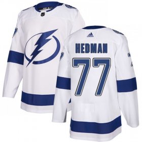 Cheap Adidas Lightning #77 Victor Hedman White Road Authentic Stitched Youth NHL Jersey