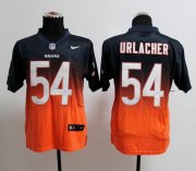 Wholesale Cheap Nike Bears #54 Brian Urlacher Navy Blue/Orange Men's Stitched NFL Elite Fadeaway Fashion Jersey