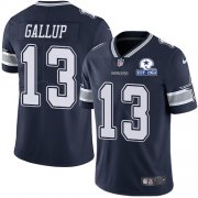 Wholesale Cheap Nike Cowboys #13 Michael Gallup Navy Blue Team Color Men's Stitched With Established In 1960 Patch NFL Vapor Untouchable Limited Jersey