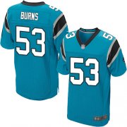 Wholesale Cheap Nike Panthers #53 Brian Burns Blue Alternate Men's Stitched NFL Elite Jersey