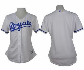 Wholesale Cheap Royals Blank White Home Women\'s Stitched MLB Jersey