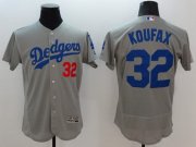 Wholesale Cheap Dodgers #32 Sandy Koufax Grey Flexbase Authentic Collection Stitched MLB Jersey