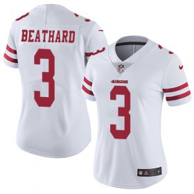 Wholesale Cheap Nike 49ers #3 C.J. Beathard White Women\'s Stitched NFL Vapor Untouchable Limited Jersey