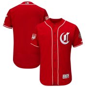 Wholesale Cheap Reds Blank Red 2019 Spring Training Flex Base Stitched MLB Jersey