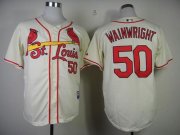 Wholesale Cheap Cardinals #50 Adam Wainwright Cream Stitched MLB Jersey