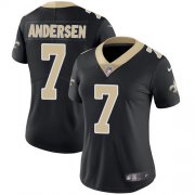 Wholesale Cheap Nike Saints #7 Morten Andersen Black Team Color Women's Stitched NFL Vapor Untouchable Limited Jersey