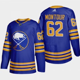Cheap Buffalo Sabres #62 Brandon Montour Men\'s Adidas 2020-21 Home Authentic Player Stitched NHL Jersey Royal Blue