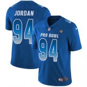Wholesale Cheap Nike Saints #94 Cameron Jordan Royal Men's Stitched NFL Limited NFC 2019 Pro Bowl Jersey
