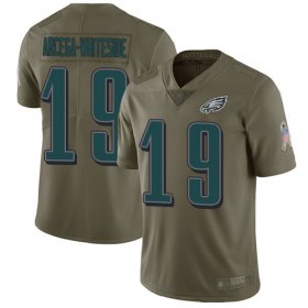Wholesale Cheap Nike Eagles #19 JJ Arcega-Whiteside Olive Men\'s Stitched NFL Limited 2017 Salute To Service Jersey