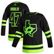 Wholesale Cheap Dallas Stars #47 Alexander Radulov Black Men's Adidas 2020-21 Reverse Retro Alternate NHL Jersey