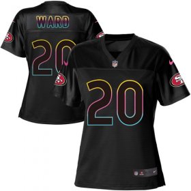 Wholesale Cheap Nike 49ers #20 Jimmie Ward Black Women\'s NFL Fashion Game Jersey