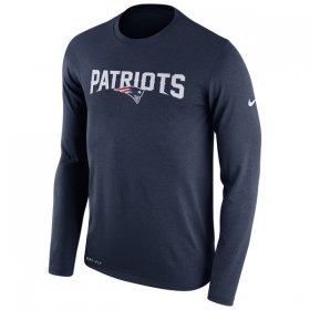Wholesale Cheap Men\'s New England Patriots Nike Navy Legend Essential Lock Up Long Sleeve Performance T-Shirt