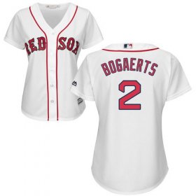 Wholesale Cheap Red Sox #2 Xander Bogaerts White Home Women\'s Stitched MLB Jersey