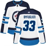 Wholesale Cheap Adidas Jets #33 Dustin Byfuglien White Road Authentic Women's Stitched NHL Jersey