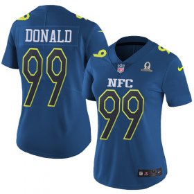 Wholesale Cheap Nike Rams #99 Aaron Donald Navy Women\'s Stitched NFL Limited NFC 2017 Pro Bowl Jersey
