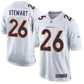 Wholesale Cheap Nike Broncos #26 Darian Stewart White Men\'s Stitched NFL Game Event Jersey