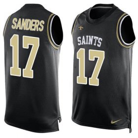 Wholesale Cheap Nike Saints #17 Emmanuel Sanders Black Team Color Men\'s Stitched NFL Limited Tank Top Jersey