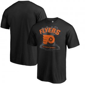 Wholesale Cheap Men\'s Philadelphia Flyers Black 2019 Stadium Series Blue Line T-Shirt