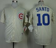Wholesale Cheap Cubs #10 Ron Santo Cream 1969 Turn Back The Clock Stitched MLB Jersey