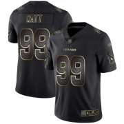 Wholesale Cheap Nike Texans #99 J.J. Watt Black/Gold Men's Stitched NFL Vapor Untouchable Limited Jersey