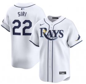 Cheap Men\'s Tampa Bay Rays #22 Jose Siri White Home Limited Stitched Baseball Jersey